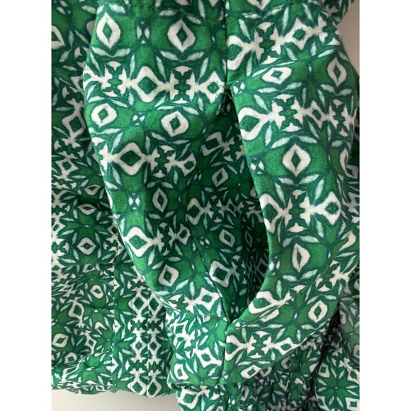 Anthropologie Sommerset Maxi Dress Green/White Medallion AOP Boho Cotton Sz S - Picture 8 of 14